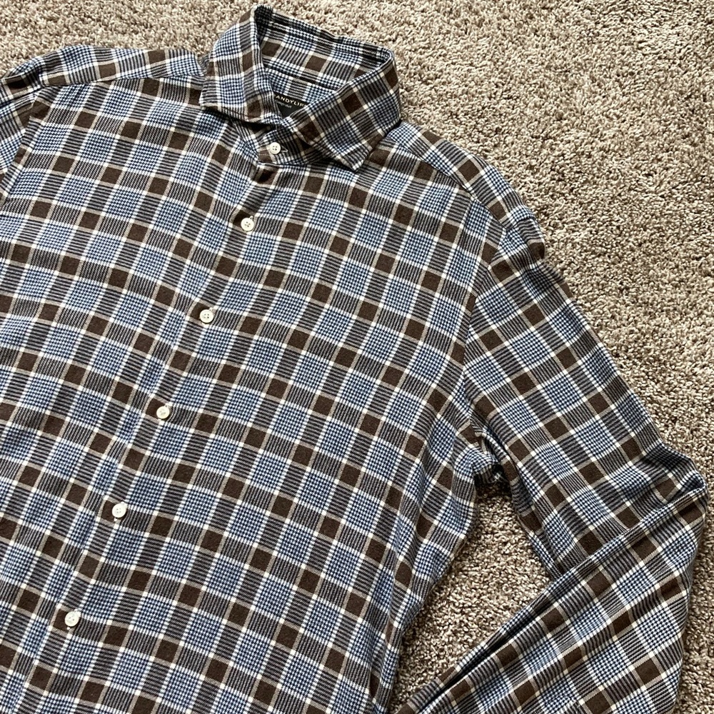 Barba Napoli Dandylife The Vintage Shirt Plaid Flannel Button Front sz XL